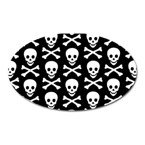 Skull and Crossbones Magnet (Oval) from ArtsNow.com Front