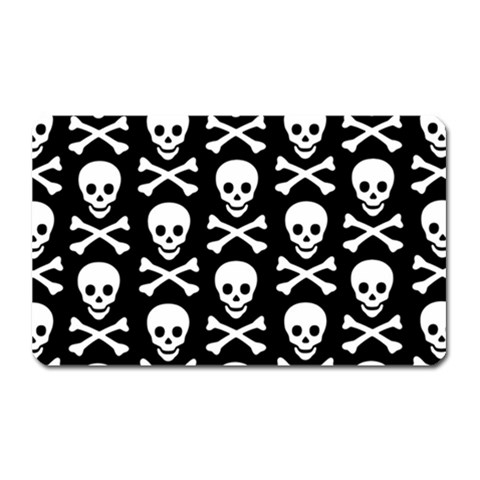 Skull and Crossbones Magnet (Rectangular) from ArtsNow.com Front