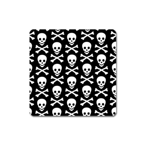 Skull and Crossbones Magnet (Square) from ArtsNow.com Front