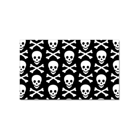 Skull and Crossbones Sticker Rectangular (100 pack) from ArtsNow.com Front