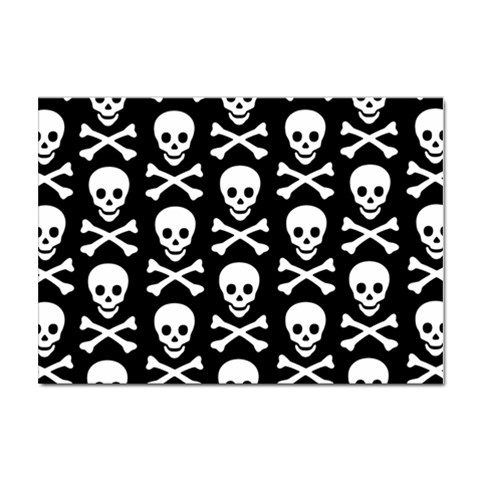 Skull and Crossbones Sticker A4 (10 pack) from ArtsNow.com Front