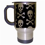 Skull and Crossbones Travel Mug (Silver Gray)