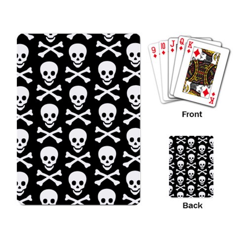 Skull and Crossbones Playing Cards Single Design (Rectangle) from ArtsNow.com Back