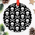 Skull and Crossbones Round Ornament (Two Sides)