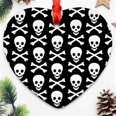 Skull and Crossbones Heart Ornament (Two Sides) from ArtsNow.com Back
