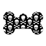 Skull and Crossbones Dog Tag Bone (Two Sides)