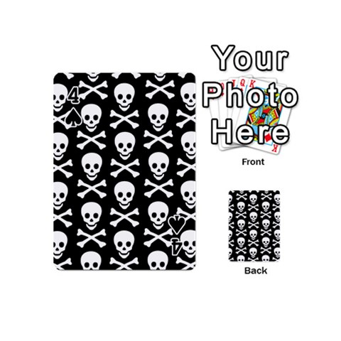 Skull and Crossbones Playing Cards 54 Designs (Mini) from ArtsNow.com Front - Spade4