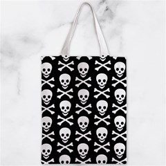 Skull and Crossbones Zipper Classic Tote Bag from ArtsNow.com Front