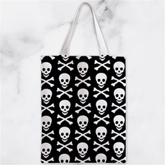 Skull and Crossbones Zipper Classic Tote Bag from ArtsNow.com Front