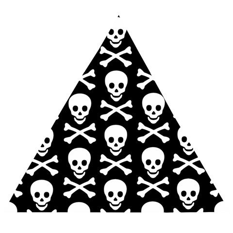 Skull and Crossbones Wooden Puzzle Triangle from ArtsNow.com Front