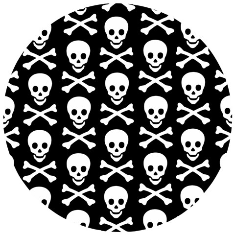Skull and Crossbones Wooden Puzzle Round from ArtsNow.com Front