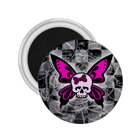 Skull Butterfly 2.25  Magnet from ArtsNow.com Front