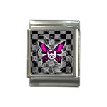 Skull Butterfly Italian Charm (13mm)