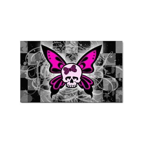 Skull Butterfly Sticker Rectangular (100 pack) from ArtsNow.com Front