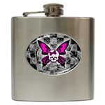 Skull Butterfly Hip Flask (6 oz)