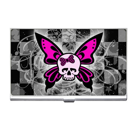 Skull Butterfly Business Card Holder from ArtsNow.com Front