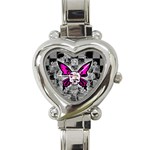 Skull Butterfly Heart Italian Charm Watch