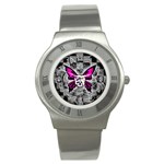 Skull Butterfly Stainless Steel Watch