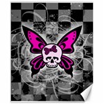 Skull Butterfly Canvas 16  x 20 