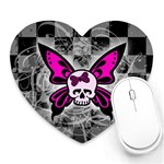 Skull Butterfly Heart Mousepad