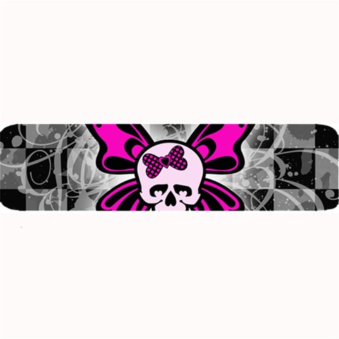 Skull Butterfly Large Bar Mat from ArtsNow.com 32 x8.5  Bar Mat