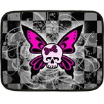 Skull Butterfly Double Sided Fleece Blanket (Mini)