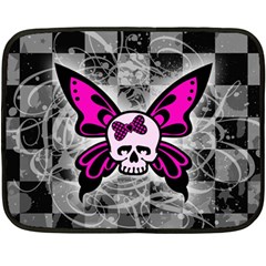 Skull Butterfly Double Sided Fleece Blanket (Mini) from ArtsNow.com 35 x27  Blanket Back