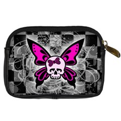 Skull Butterfly Digital Camera Leather Case from ArtsNow.com Back