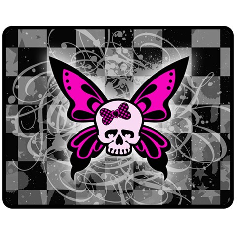 Skull Butterfly Fleece Blanket (Medium) from ArtsNow.com 60 x50  Blanket Front