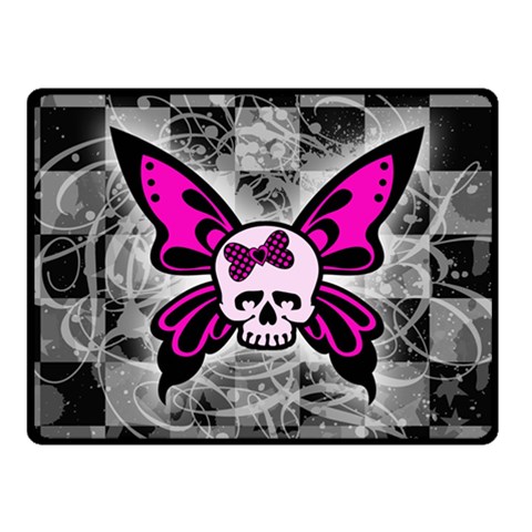 Skull Butterfly Fleece Blanket (Small) from ArtsNow.com 50 x40  Blanket Front