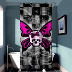 Skull Butterfly Shower Curtain 36  x 72  (Stall)