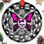 Skull Butterfly Ornament (Round Filigree)