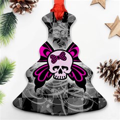 Skull Butterfly Christmas Tree Ornament (Two Sides) from ArtsNow.com Front