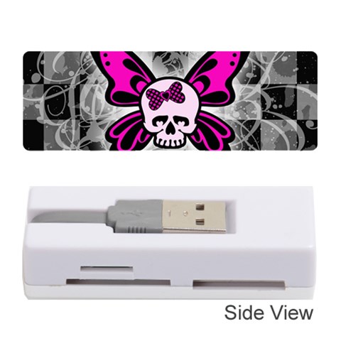 Skull Butterfly Memory Card Reader (Stick) from ArtsNow.com Front