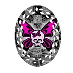 Skull Butterfly Ornament (Oval Filigree)