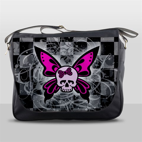Skull Butterfly Messenger Bag from ArtsNow.com Front