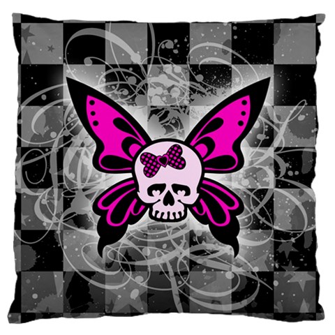 Skull Butterfly Large Cushion Case (Two Sides) from ArtsNow.com Front