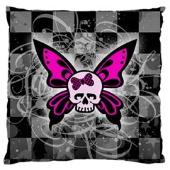 Skull Butterfly Large Cushion Case (Two Sides) from ArtsNow.com Back
