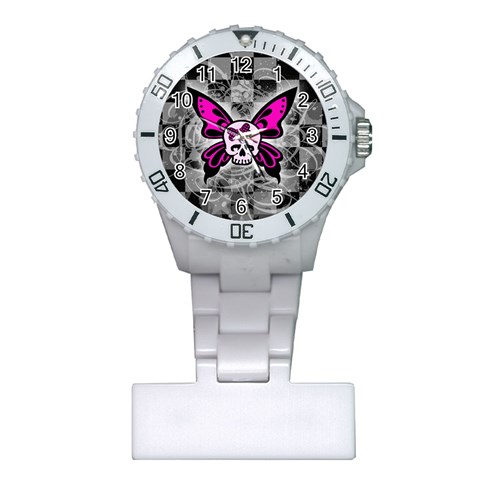 Skull Butterfly Plastic Nurses Watch from ArtsNow.com Front
