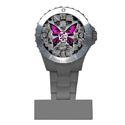 Skull Butterfly Plastic Nurses Watch from ArtsNow.com Front