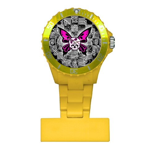 Skull Butterfly Plastic Nurses Watch from ArtsNow.com Front