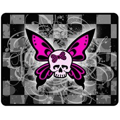 Skull Butterfly Double Sided Fleece Blanket (Medium) from ArtsNow.com 58.8 x47.4  Blanket Front