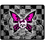 Skull Butterfly Double Sided Fleece Blanket (Medium)