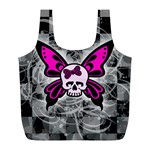 Skull Butterfly Full Print Recycle Bag (L)