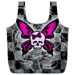 Skull Butterfly Full Print Recycle Bag (XL)