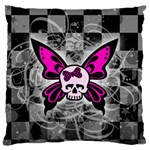 Skull Butterfly Standard Flano Cushion Case (Two Sides)