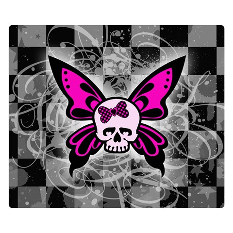 Skull Butterfly Double Sided Flano Blanket (Small) from ArtsNow.com 50 x40  Blanket Front