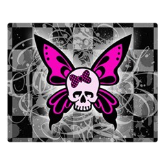 Skull Butterfly Double Sided Flano Blanket (Large) from ArtsNow.com 80 x60  Blanket Front