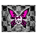 Skull Butterfly Double Sided Flano Blanket (Large)