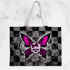 Skull Butterfly Zipper Mini Tote Bag from ArtsNow.com Back